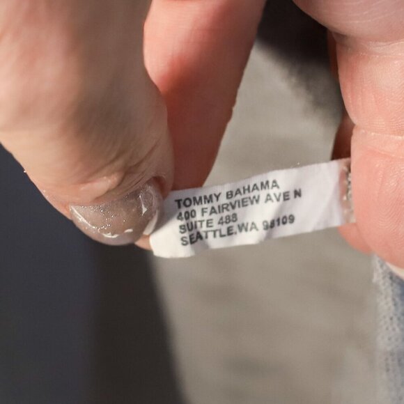 Tommy Bahama Reversible Size XL grey marled long sleeve lightweight sweater - Picture 14 of 14